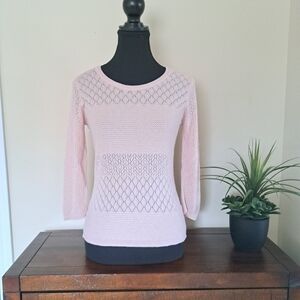 Stradivarius Pink Sweater Lightweight Knit Top Size Medium